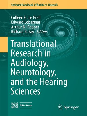 cover image of Translational Research in Audiology, Neurotology, and the Hearing Sciences